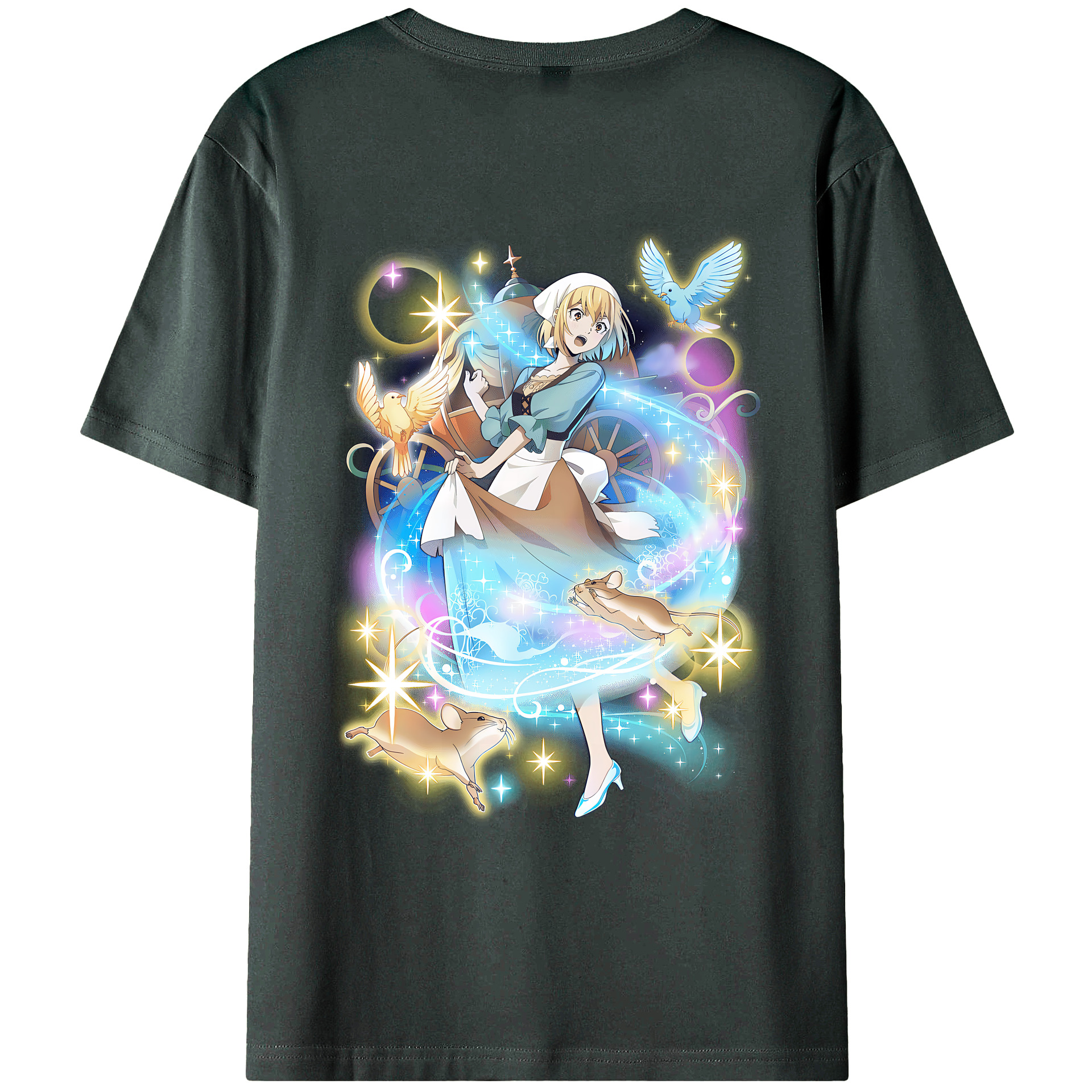 （画像用） 文豪ストレイドッグス Bungo Stray Dogs 綿100％ メンズ半袖Tシャツ（バックプリント） 通気性